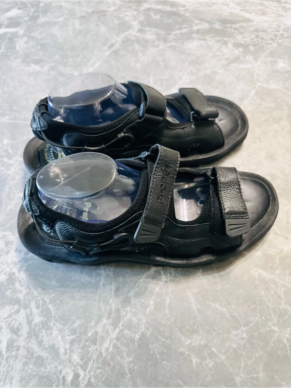Propet SurfWalker II Summer Sport Sandals Mens Size 11 X (3E)Wide Black Leather